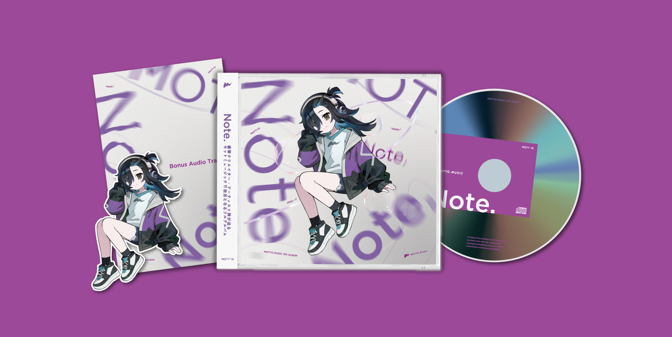 「MOTTO MUSIC」新作アルバム『Note.』2024.07.27 RELEASE